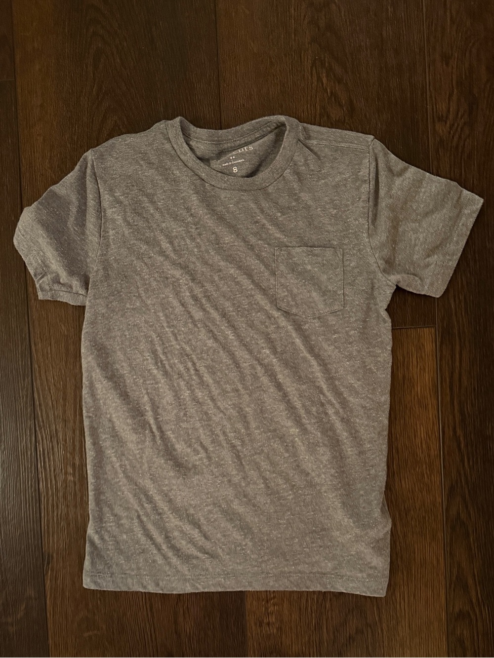 Crewcuts Gray Heather Pocket Tee Sz 8